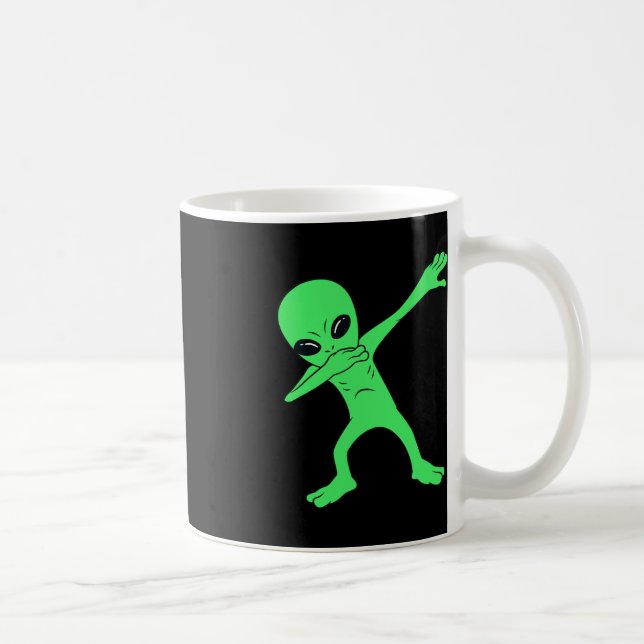 Dabbing Alien Halloween Roligt Dab Boys Kids Kaffemugg (Höger)