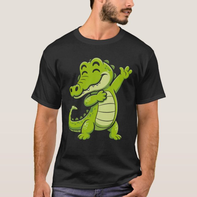 Dabbing Alligator T Shirt (Framsida)