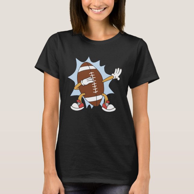 Dabbing American football team sport quarterback p T Shirt (Framsida)