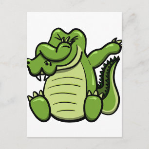 Dabbing Animals Alligator Vykort