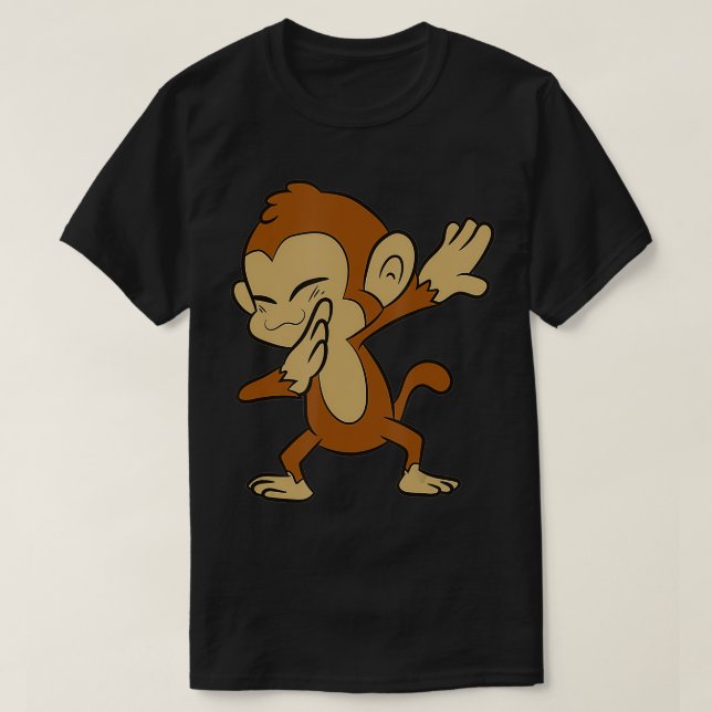 Dabbing Ape Cute Monkey, apor, av apa T Shirt (Design framsida)