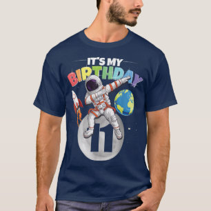 Dabbing Astronaut 11st Birthday Boy Girl 11 Years T Shirt