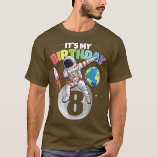 Dabbing Astronaut 8th Birthday Boy Girl 8 Years 20 T Shirt