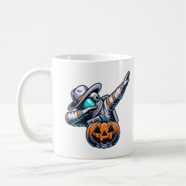 Dabbing Astronaut Halloween Cowboy Jack o lantern Kaffemugg