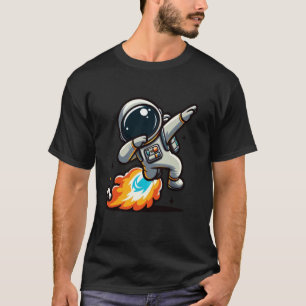 Dabbing astronaut med jetpack rolig design för M T Shirt
