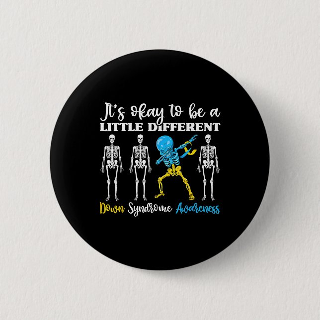 Dabbing av Kid Skeleton-dagen för medvetandehöjand Knapp (Framsida)