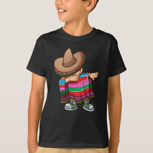 Dabbing av mexikanska Kid med Sombrero och Sombrer T Shirt