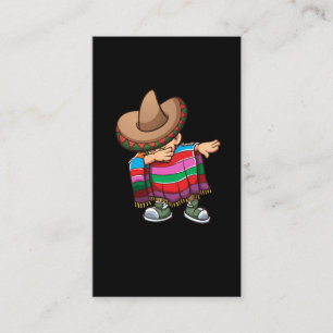 Dabbing av mexikanska Kid med Sombrero och Sombrer Visitkort