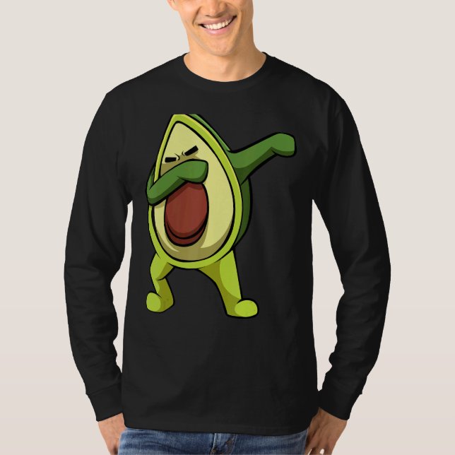 Dabbing Avocado Vegan Food Foodie Fläkt Plant T Shirt (Framsida)