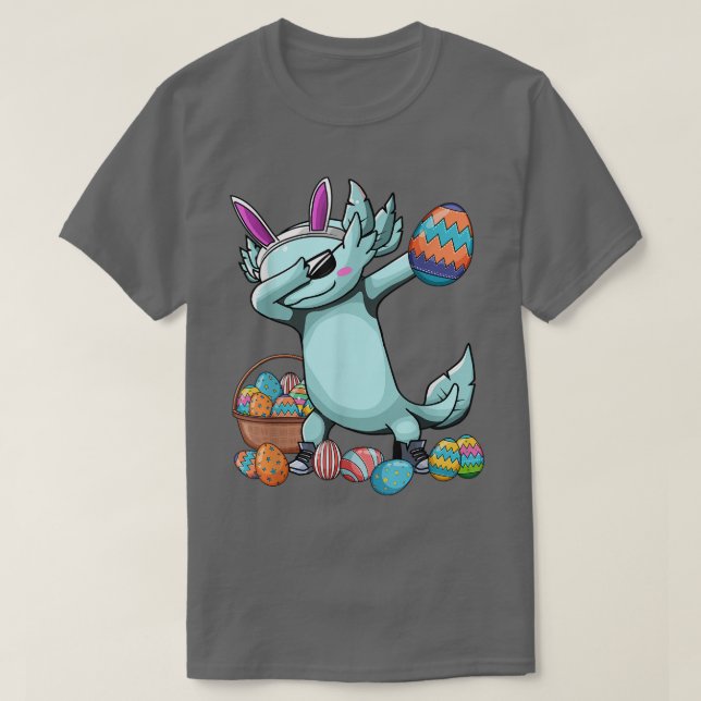 Dabbing Axolotl Påsk Day Eggs Dab Boys Girls Kid T Shirt (Design framsida)