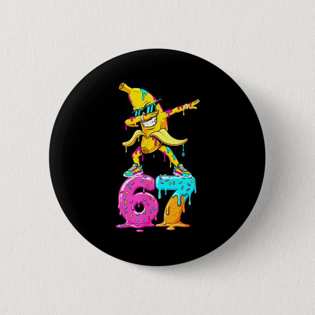 Dabbing Banana 67 Ice Cream Drip Funny Six Seven M Knapp (Framsida)