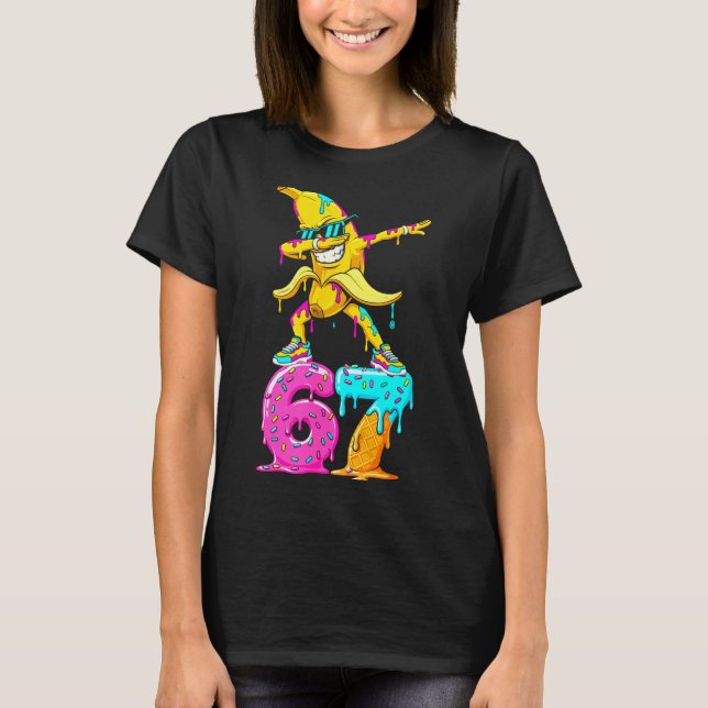 Dabbing Banana 67 Ice Cream Drip Funny Six Seven M T Shirt (Framsida)