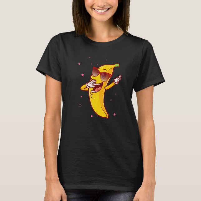 Dabbing Banana  Cute Banana Dabbing  Dab T Shirt (Framsida)