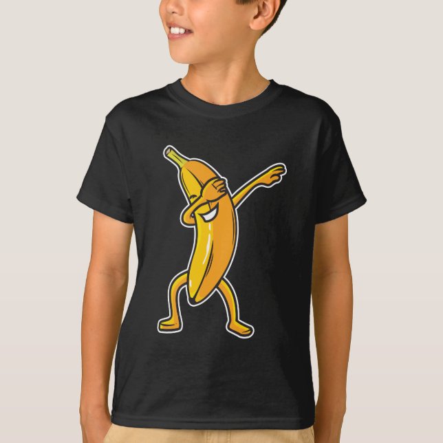 Dabbing Banana Dab Funny Frukt T Shirt (Framsida)