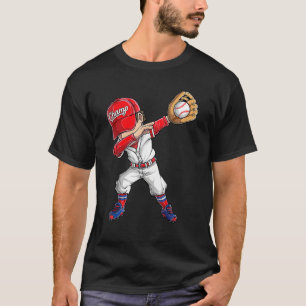 Dabbing Baseball Player Catcher Pitcher Funny Boys T Shirt