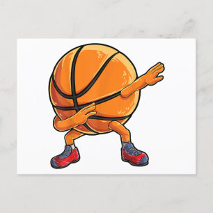 Dabbing Basketball Boll Funny Boys Manar Women Spo Helg Vykort
