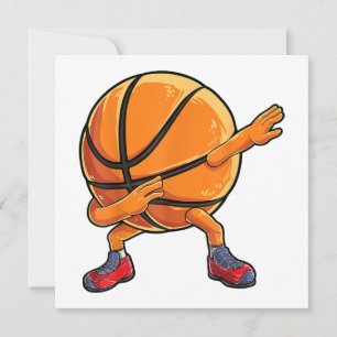 Dabbing Basketball Boll Funny Boys Manar Women Spo Inbjudningar