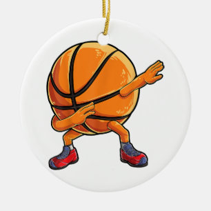 Dabbing Basketball Boll Funny Boys Manar Women Spo Julgransprydnad Keramik