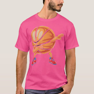 Dabbing Basketball Orange Sport Player Roligt Hip  T Shirt