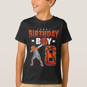 Dabbing Basketball-spelare 8 år gammal pojke 8:e f T Shirt