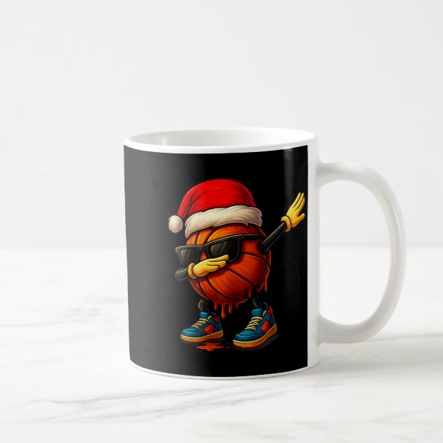 Dabbing Basketball Sungles Funny Christmas Tee Boy Kaffemugg (Höger)