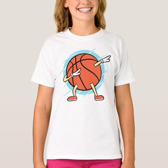 Dabbing Basketball T Shirt (Framsida)