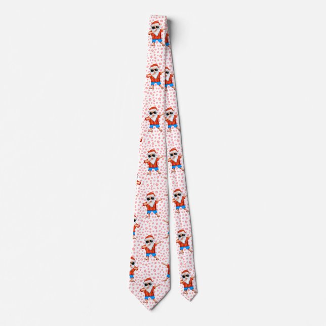 Dabbing Beach Jultomten i Aloha Shirt with Re Slips (Framsida)