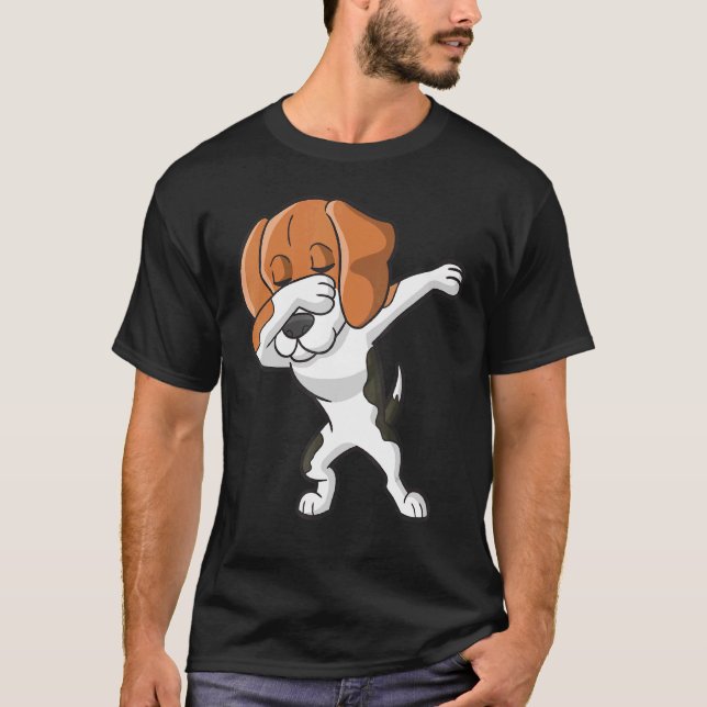 Dabbing Beagle Dabbing Hund Beagle Tee (Framsida)