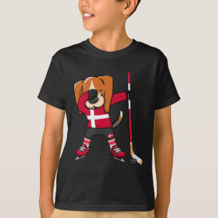 Dabbing Beagle Danmark Ishockeyälskare Tröja Wi
