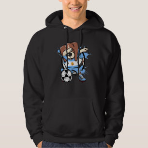 Dabbing Beagle Hund Argentina Ocer Fläkt Jersey Fo Hoodie