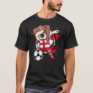 Dabbing Beagle Hund England Ocer Fläkt Jersey Foot T Shirt