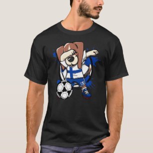 Dabbing Beagle Hund Finland Ocer Fläkt Jersey Foot T Shirt