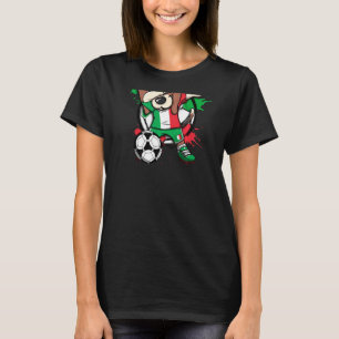 Dabbing Beagle Hund Italien Ocer Fläkt Jersey Foot T Shirt
