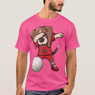 Dabbing Beagle Hund Marocko Jersey Moroccan Volley T Shirt