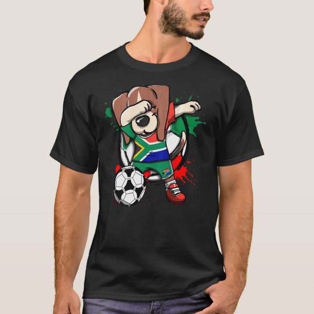 Dabbing Beagle Hund South Afrika Ocer Fläkt Jersey T Shirt (Framsida)
