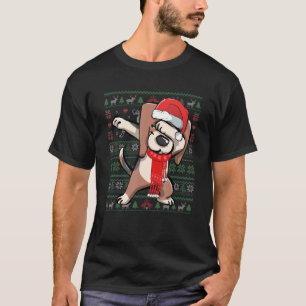 Dabbing Beagle Ugly jul Sweater Funny Party T Shirt