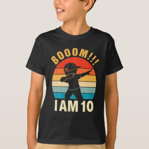 Dabbing Birthday 10 Years 10th Birthday Outfit T Shirt