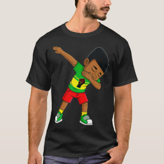 Dabbing Black Kung Junetelfte Brown Skin Boys Kids T Shirt