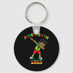 Dabbing Black Kung Junetteonde 1865 Brown Skin Boy Nyckelring