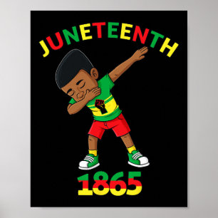 Dabbing Black Kung Junetteonde 1865 Brown Skin Boy Poster