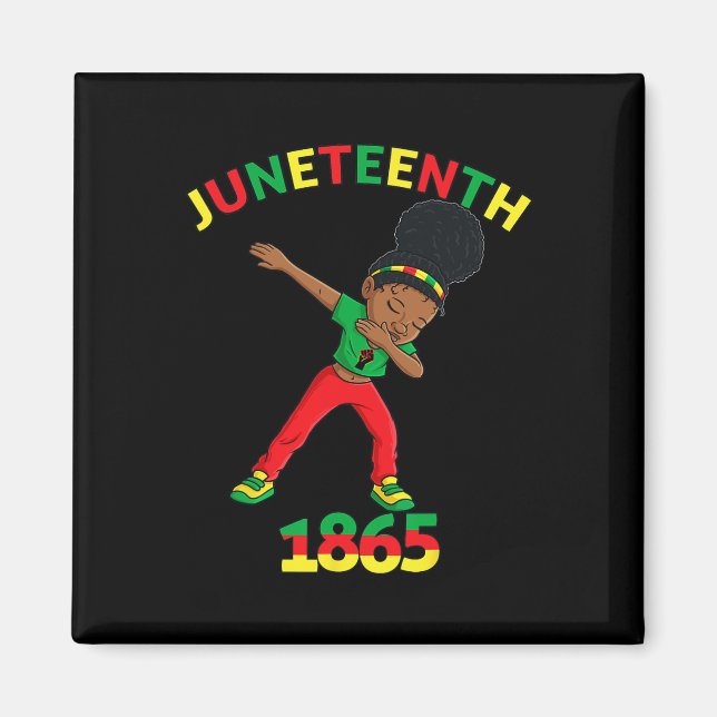 Dabbing Black Princess Junettonde 1865 Brown Skin Magnet (Framsidan)