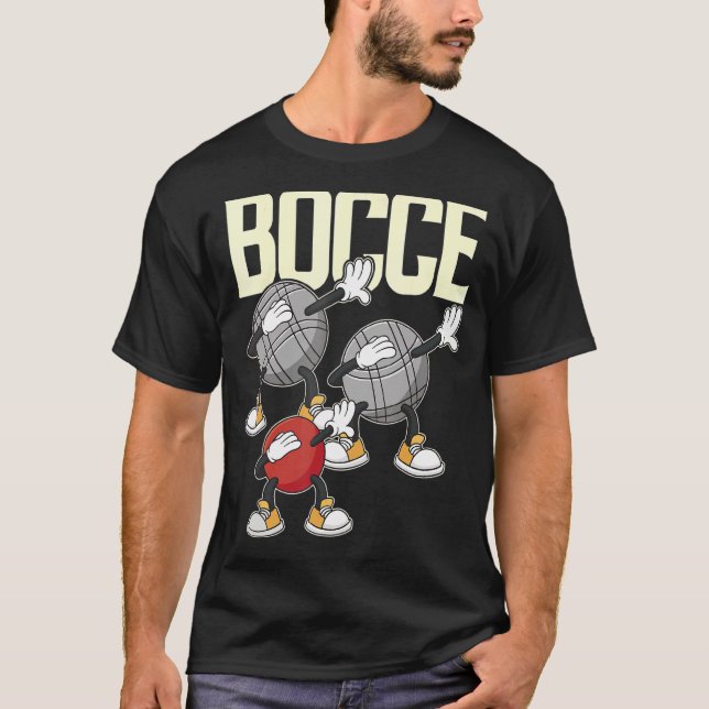 Dabbing Bocce Boll med Jack Bocci Dab Game Bocce T Shirt (Framsida)