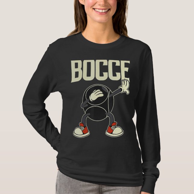 Dabbing Bocce Boll med Jack Bocci Dab Game Bocce T Shirt (Framsida)