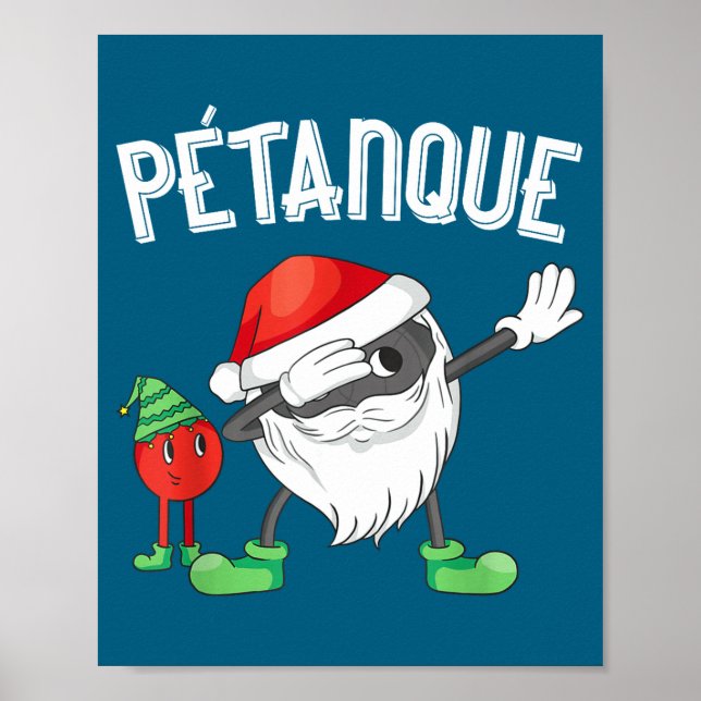Dabbing Boules Ball Dab Christmas Cap Bouler Boule Poster (Framsidan)