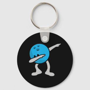 Dabbing Bowling Födelsedagsfest Bowling Gift Nyckelring