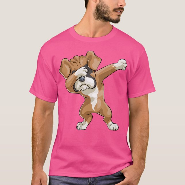 Dabbing Boxer Hund tröja Gift Funny Dab Gift Pupp (Framsida)