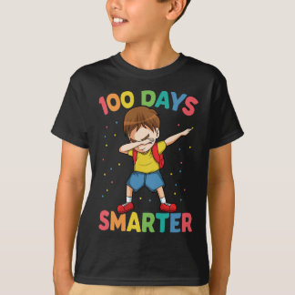 Dabbing Boy 100 Day Smarter Lycklig 100 Sch-dagen T Shirt