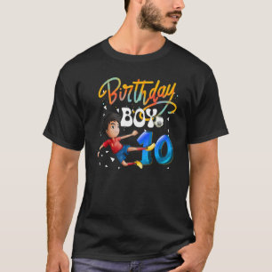 Dabbing Boy 10 Year Old Soccer Player 10th Birthda T Shirt