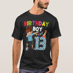 Dabbing Boy 13 Year Old Soccer Player 13th Birthda T Shirt