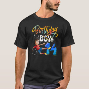 Dabbing Boy 14 Year Old Soccer Player 14th Birthda T Shirt